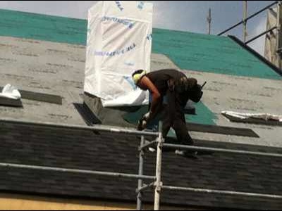 「白蟻防止作業」 「屋根材張り1」